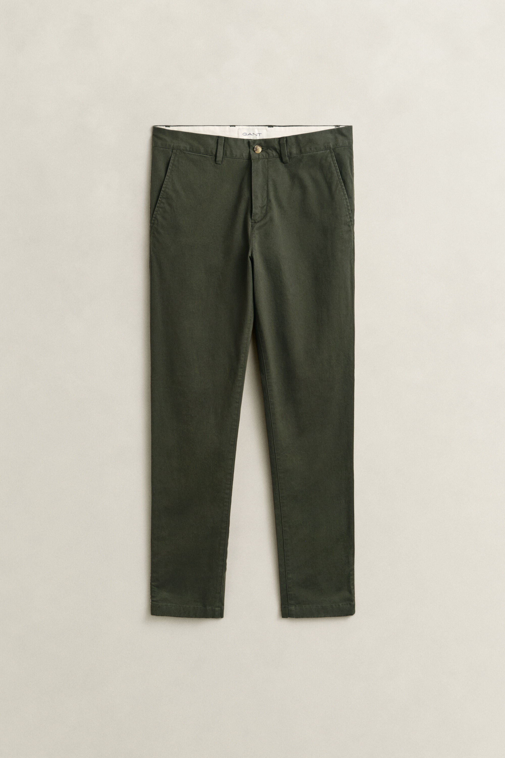 GANT klassiska chinos, dark moss green