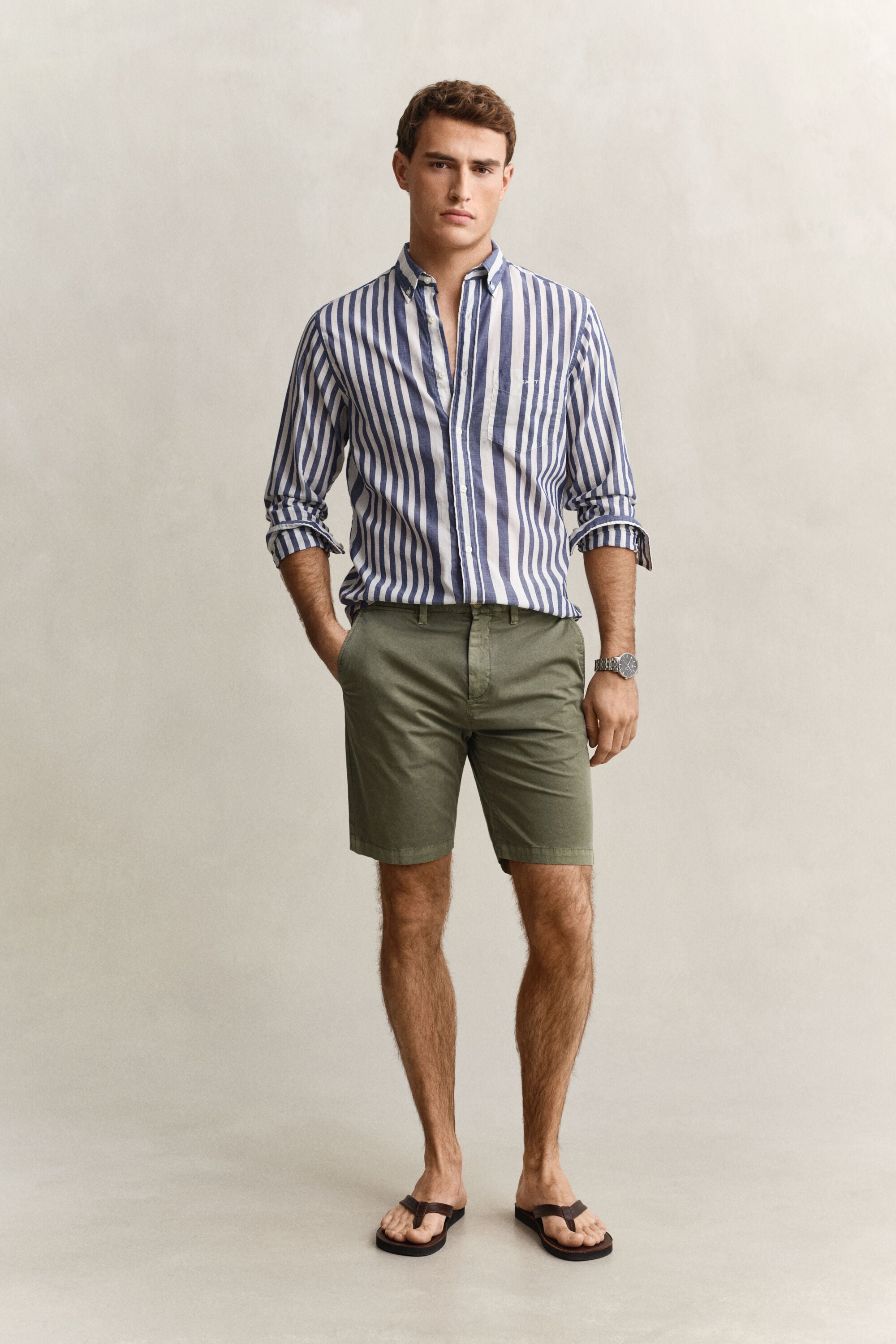 GANT sunfaded chinoshorts, dry herb green