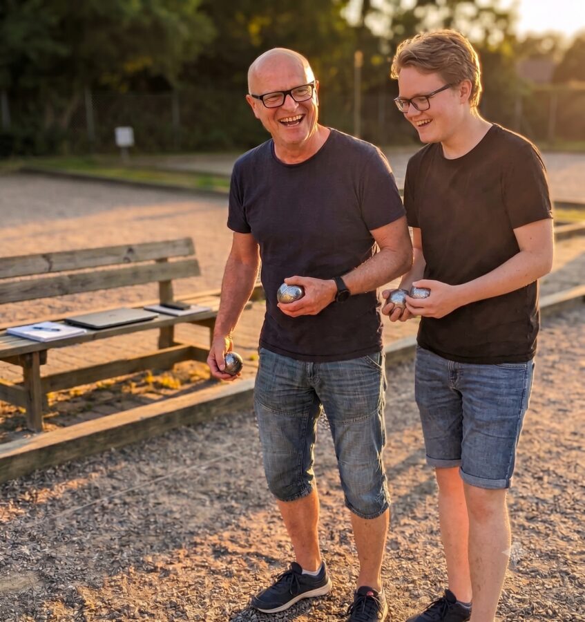 A · Far & son på banan (AI — reserv)